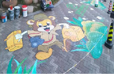 贡山夏季画地面彩绘会遇到的问题