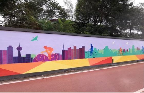 贡山墙体彩绘-围墙