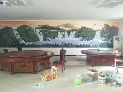 贡山墙绘-写实风景