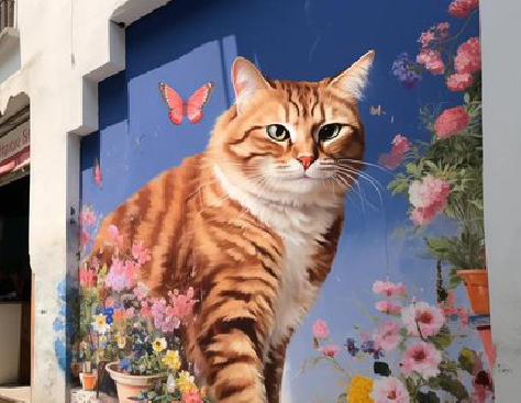 贡山自己绘制有个性的手绘墙