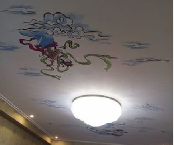 贡山如何快速绘制天花板上的手绘墙？