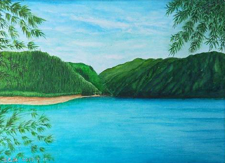 贡山在墙绘中，如何绘画绿水青山？