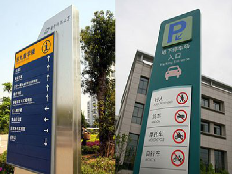 贡山导向标识的设计作用。